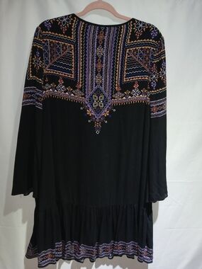 Westport Black Mini Black Embroired Dress Size 14